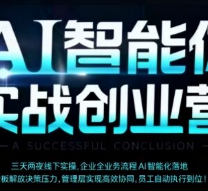 2025年9月深圳AI智能体实体战创业营 助力企业全流程智能化落地提效-雨叶虚拟资源网