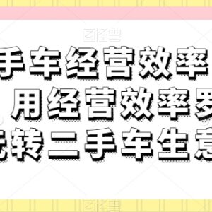 二手车经营效率罗盘使用教程 全维度提升二手车生意运营效率-雨叶虚拟资源网