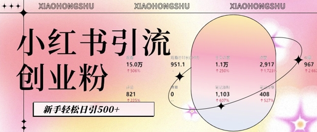 2024小红书私域引流实操教程 AI生成内容新手可日引500+创业粉