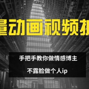 矢量动画视频玩法全拆解 新手不露脸打造情感博主IP实操教程-雨叶虚拟资源网