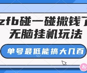 支付宝碰一碰赚佣金教程 搭配自动助力平台挂机操作玩法-雨叶虚拟资源网