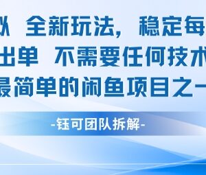 闲鱼虚拟品类全新玩法分享 新手无技术照做即可稳定出单-雨叶虚拟资源网