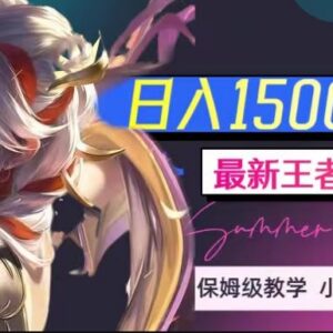 王者荣耀中介变现实操教程 附配套软件及1000G教学素材-雨叶虚拟资源网