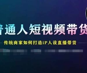 普通人与传统商家短视频带货指南 IP打造与直播带货实操技巧-雨叶虚拟资源网