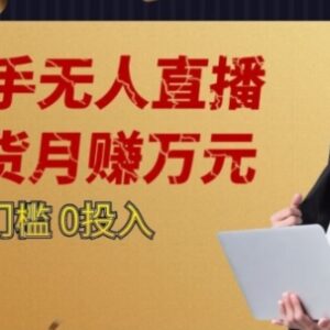 2023快手无人直播蓝海项目教程 零基础可做单号月入五千起步-雨叶虚拟资源网