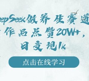 利用DeepSeek打造中式养生内容 高赞作品实操及变现教程-雨叶虚拟资源网