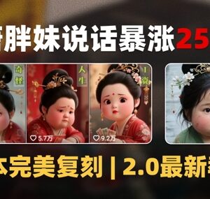 AI大唐胖贵妃口播视频玩法 40条作品涨粉数十万附实操变现攻略-雨叶虚拟资源网