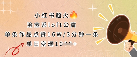 小红书高赞治愈系LOFT公寓短视频制作 低门槛易上手可变现