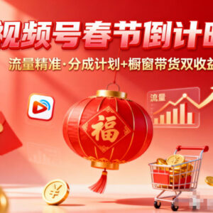 视频号春节倒计时内容怎么做 流量精准可享分成带货双收益-雨叶虚拟资源网
