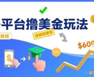 零门槛国外平台撸美金实操玩法 保姆级教程附真实收益参考-雨叶虚拟资源网