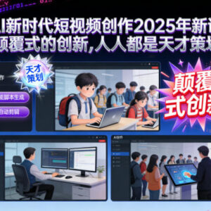 2025年AI短视频创作新课 零基础借助AI做优质短视频策划与制作-雨叶虚拟资源网
