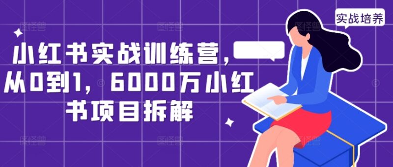 小红书从0到1运营实战训练营 6000万级实操项目全链路拆解