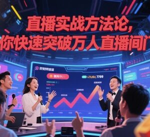 直播实战全链路方法论课程 手把手教你突破万人直播间门槛-雨叶虚拟资源网