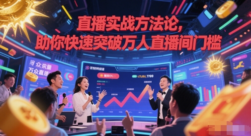 直播实战全链路方法论课程 手把手教你突破万人直播间门槛