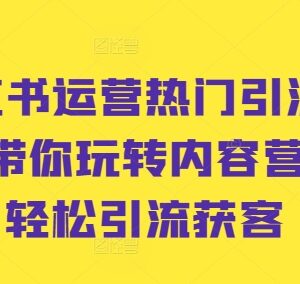 2024小红书运营引流全流程课程 内容营销获客技巧攻略-雨叶虚拟资源网