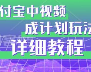 支付宝中视频分成计划实操详解 避坑玩法及收益开通攻略-雨叶虚拟资源网