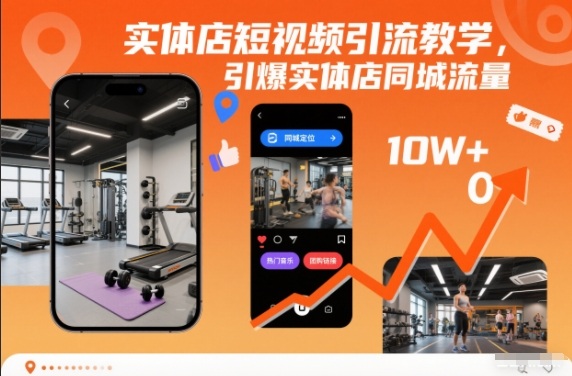 实体店同城短视频引流教学 文案剪辑全流程实操课程