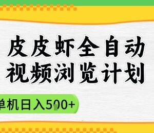 2025皮皮虾全自动视频浏览副业玩法 新手零门槛上手收益稳定-雨叶虚拟资源网