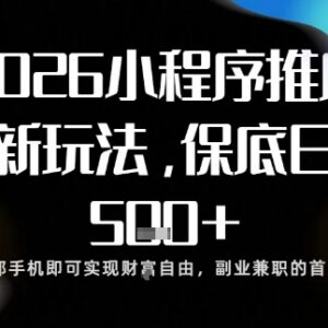 2025最新微信小程序赚钱玩法 手机操作易上手副业日入500+教程-雨叶虚拟资源网