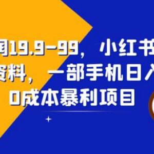 小红书售卖教资考试资料实操教程 单利19.9-99手机可日入600-雨叶虚拟资源网