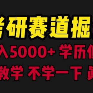 考研赛道掘金保姆级教程 低学历可操作附引流变现全流程-雨叶虚拟资源网