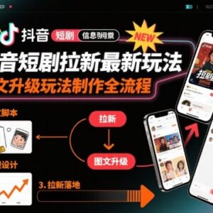 抖音短剧拉新最新图文升级玩法制作全流程 0粉即可上手操作-雨叶虚拟资源网