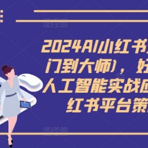 2024AI小红书运营从入门到精通 全流程策略及工具实操教程-雨叶虚拟资源网
