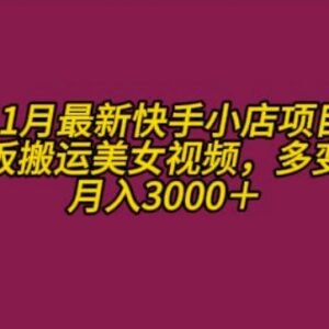 2024年11月快手小店男粉项目 搬运美女视频多方式变现月入3000+-雨叶虚拟资源网