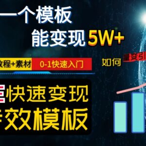 AE视频特效模板变现0基础入门指南 附软件教程及素材资源-雨叶虚拟资源网