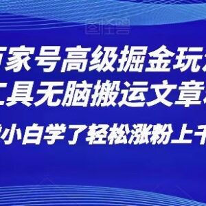 百家号AI搬运掘金玩法拆解 小白易上手的涨粉变现实操教程-雨叶虚拟资源网