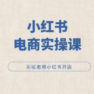 2024小红书开店全流程实操课 覆盖入驻选品运营售后全环节-雨叶虚拟资源网