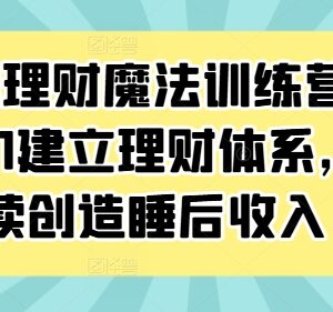 0基础家庭理财训练营教程 从0到1搭建体系打造稳定睡后收入-雨叶虚拟资源网