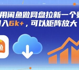闲鱼网盘拉新项目实操:单账号月入6k+ 可矩阵放大运营-雨叶虚拟资源网