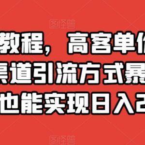 炒股教程高客单价变现全攻略 新手按流程操作可实现日入2000+-雨叶虚拟资源网
