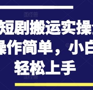 2024快手短剧搬运实操全流程 零基础小白也可轻松上手-雨叶虚拟资源网
