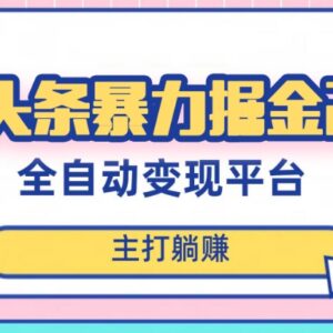 头条AI全自动掘金项目实操教程 复制粘贴可批量矩阵月入5000+-雨叶虚拟资源网