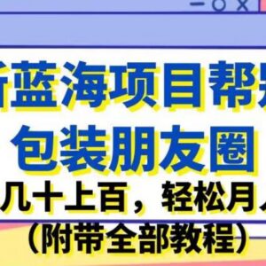 朋友圈包装蓝海副业项目详解 0成本高收益附全套操作教程-雨叶虚拟资源网