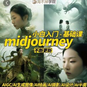 Midjourney小白入门基础教程 涵盖AI摄影设计绘画AIGC实操技巧-雨叶虚拟资源网