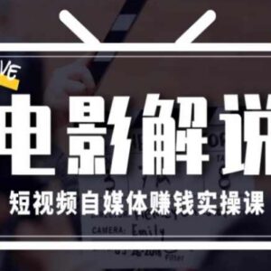 电影解说短视频自媒体赚钱实操课 新手入门到变现全流程指南-雨叶虚拟资源网