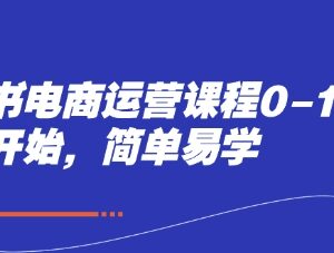 小红书电商0-1系统运营教程 新手开店带货全流程实操课-雨叶虚拟资源网