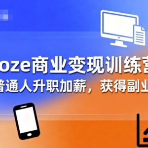 Coze商业变现训练营 全阶智能体实操教学 助力普通人增收拓展副业-雨叶虚拟资源网