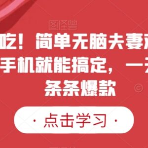 夫妻对话动画短视频制作教程 手机操作无需露脸全平台通用-雨叶虚拟资源网