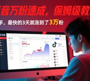 AI辅助抖音快速涨粉保姆级教程 小白易上手万粉即可变现-雨叶虚拟资源网