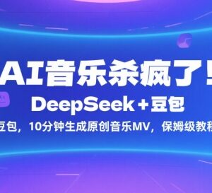 DeepSeek搭配豆包10分钟生成原创音乐MV 保姆级实操教程-雨叶虚拟资源网