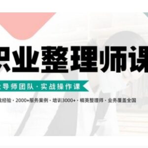 新版职业整理师实战操作培训课 从业技能到实操方法全覆盖-雨叶虚拟资源网