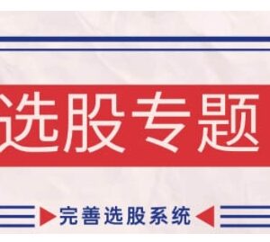 2024缠论基础选股专题课程 手把手教你完善个人选股系统-雨叶虚拟资源网