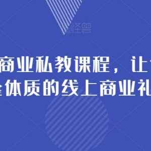 女性IP商业私教课程 线上商业礼仪与变现运营全攻略-雨叶虚拟资源网