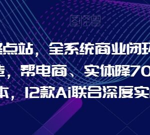 AI全系统商业闭环矩阵实战课 12款AI工具帮电商实体降本提效-雨叶虚拟资源网