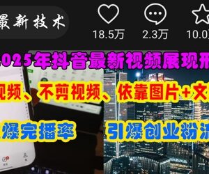 抖音无需拍剪视频热门玩法 图片加文案引流创业粉实操教程-雨叶虚拟资源网