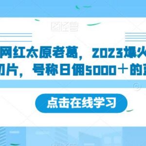 2023快手网红IP切片蓝海项目拆解 太原老葛授权带货玩法详解-雨叶虚拟资源网
